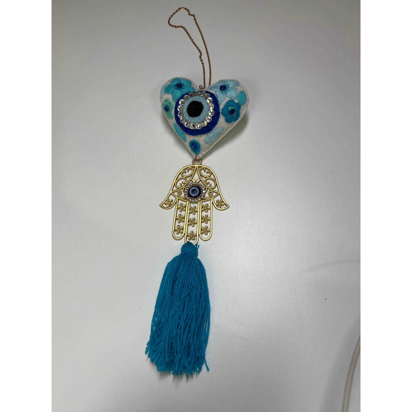 Evil Eye Hamsa Hand Large Hanging Charm